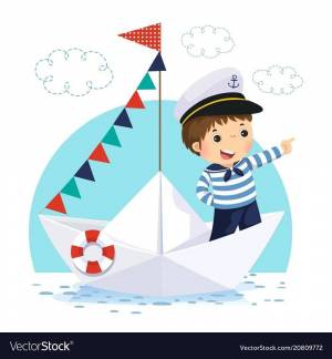 Раскраска моряк для детей #3 #405230
