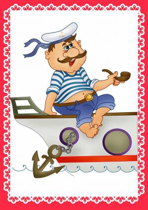 Раскраска моряк для детей #18 #405245