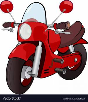 Раскраска мотоцикл для детей 3 4 лет #3 #405540