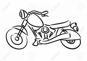 Раскраска мотоцикл для детей 3 4 лет #8 #405545
