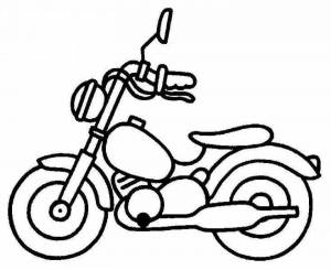Раскраска мотоцикл для детей 3 4 лет #12 #405549