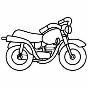 Раскраска мотоцикл для детей 3 4 лет #20 #405557