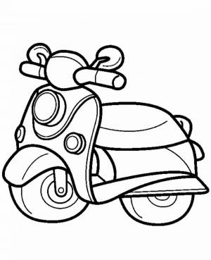 Раскраска мотоцикл для детей 3 4 лет #24 #405561