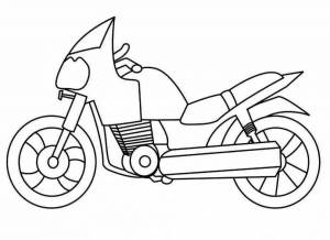 Раскраска мотоцикл для детей 3 4 лет #27 #405564