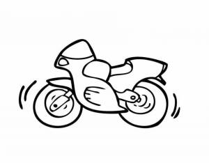 Раскраска мотоцикл для детей 3 4 лет #28 #405565