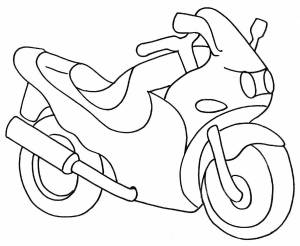 Раскраска мотоцикл для детей 3 4 лет #29 #405566