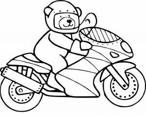 Раскраска мотоцикл для детей 7 лет #5 #405571
