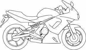Раскраска мотоцикл для детей 7 лет #10 #405576