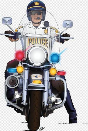 Раскраска мотоцикл полицейский #10 #405615
