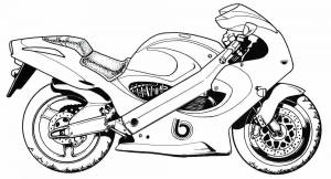 Раскраска мотоциклы для детей 6 7 лет #11 #405694