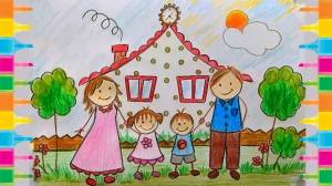 Раскраска моя семья для детей 4 5 лет #1 #406254