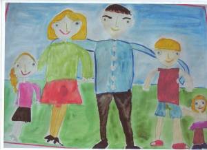 Раскраска моя семья для детей 4 5 лет #6 #406259