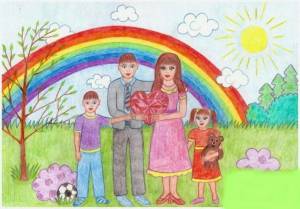 Раскраска моя семья для детей 4 5 лет #16 #406269
