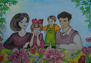 Раскраска моя семья для детей 4 5 лет #28 #406281