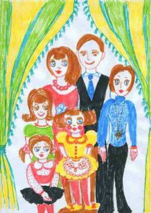 Раскраска моя семья для детей 4 5 лет #32 #406285