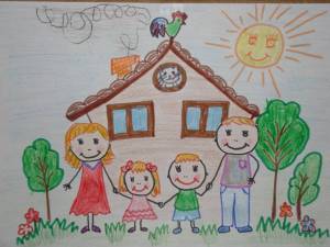 Раскраска моя семья для детей 4 5 лет #37 #406290