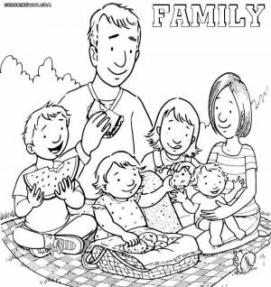 Раскраска моя семья для детей 5 6 лет #32 #406324
