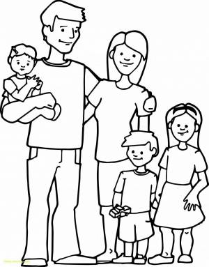 Раскраска моя семья для детей 6 7 лет #4 #406335