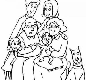 Раскраска моя семья для детей 6 7 лет #23 #406354