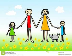 Раскраска моя семья из 4 человек мама папа сестра и сестра #3 #406373