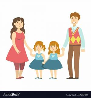 Раскраска моя семья из 4 человек мама папа сестра и сестра #5 #406375