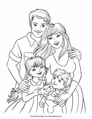 Раскраска моя семья из 4 человек мама папа сестра и сестра #13 #406383