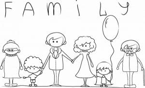 Раскраска моя семья из 4 человек мама папа сестра и сестра #31 #406401