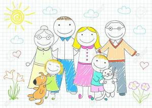 Раскраска моя семья из 4 человек мама папа сестра и сестра #35 #406405
