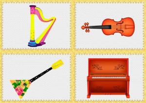Раскраска музыкальные инструменты 1 класс #19 #407013