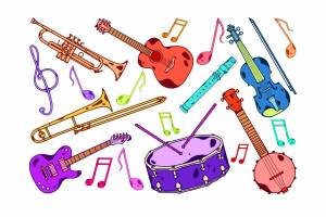 Раскраска музыкальные инструменты для детей 6 7 лет #3 #407033