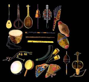 Раскраска музыкальные инструменты народные #22 #407119