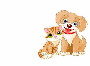 Раскраска мультик кошечки собачки для детей #35 #407389