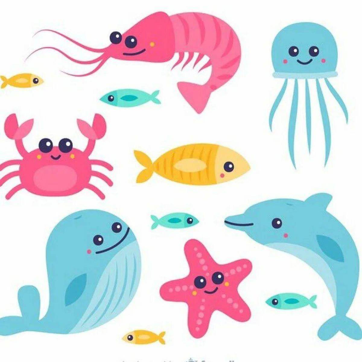 Морские животные для детей #6