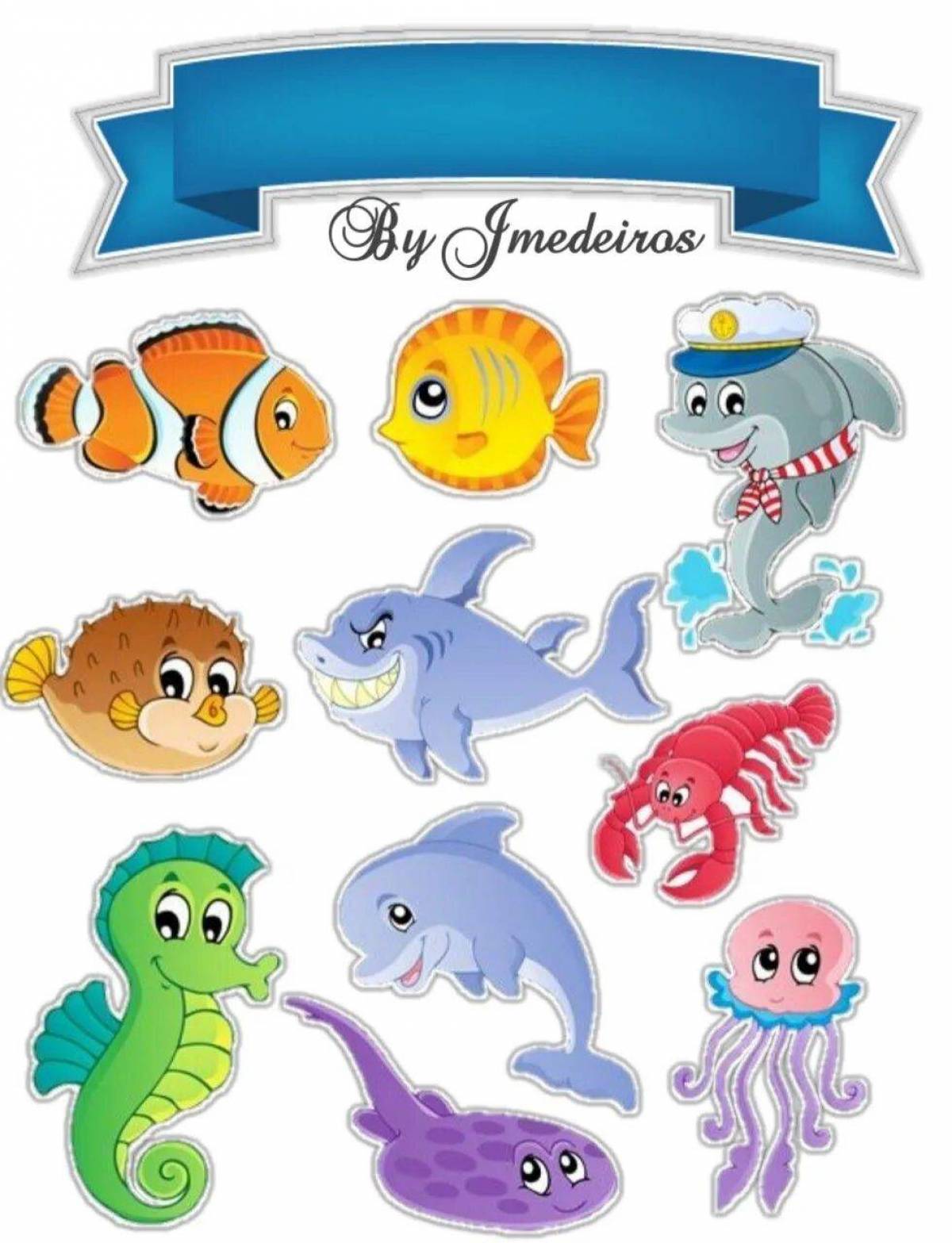 Морские животные для детей #7