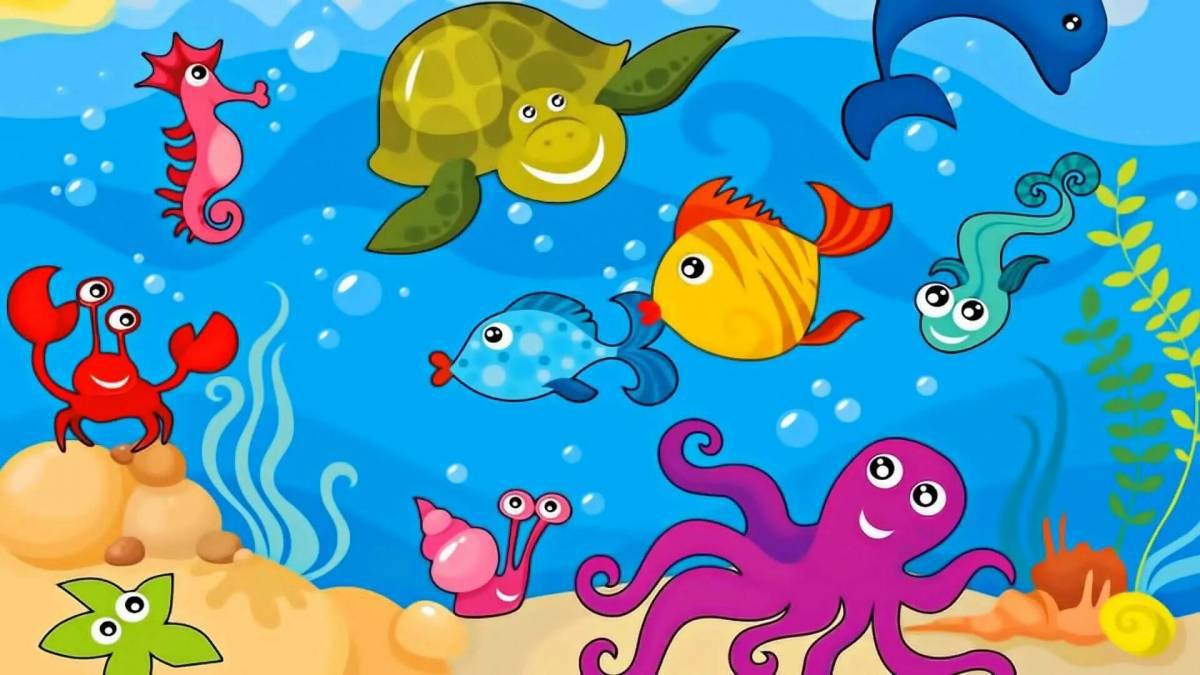 Морские животные для детей #16