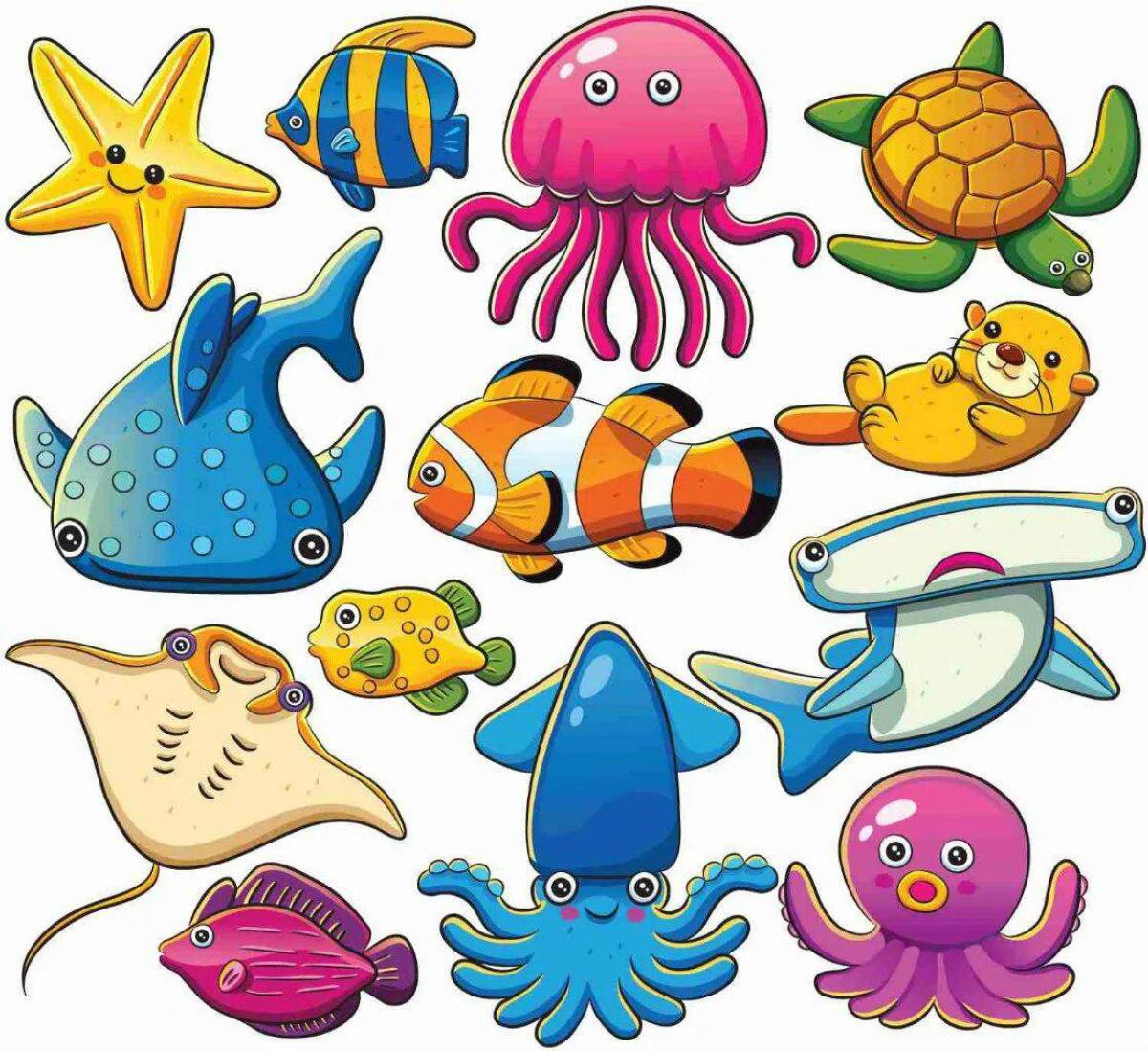Морские животные для детей #19