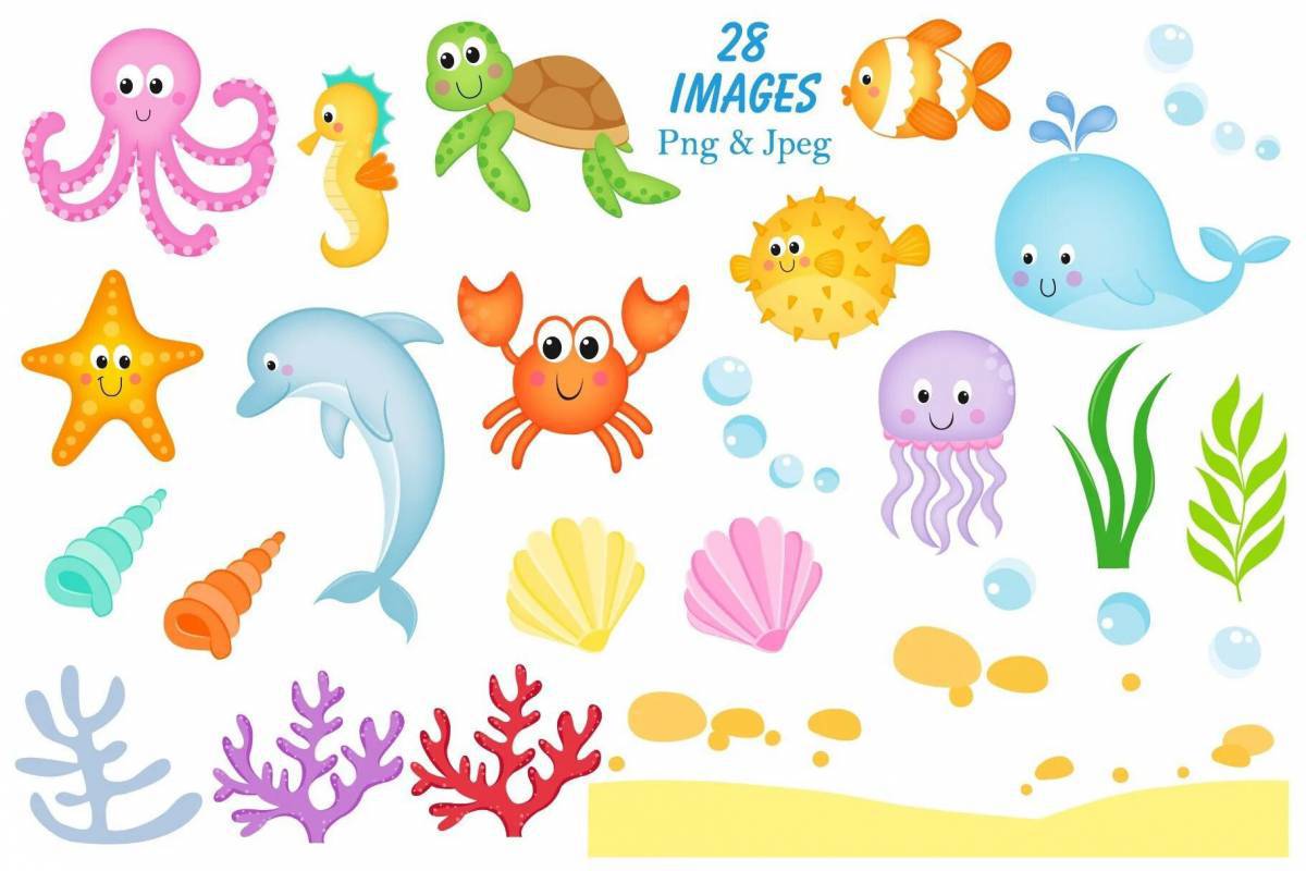 Морские животные для детей #23