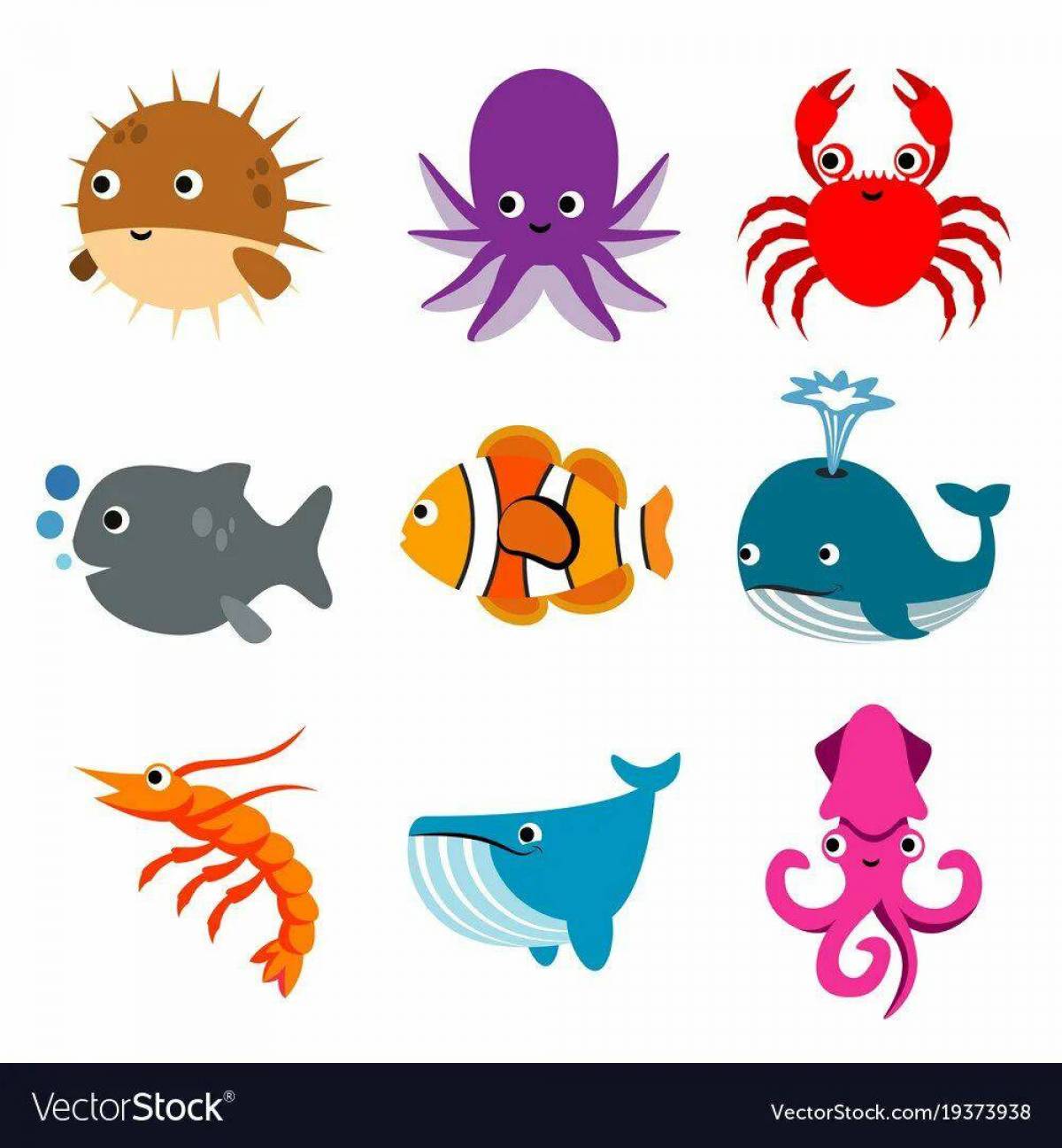 Морские животные для детей #35