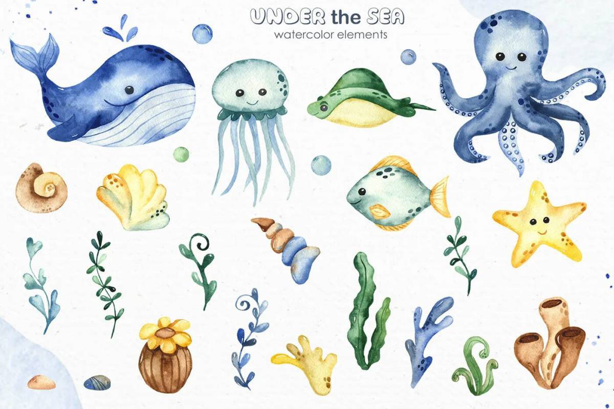 Морские животные для детей #38