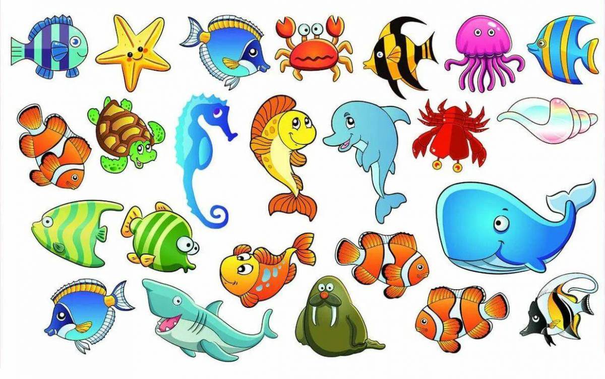 Морские обитатели морей и океанов для детей #17