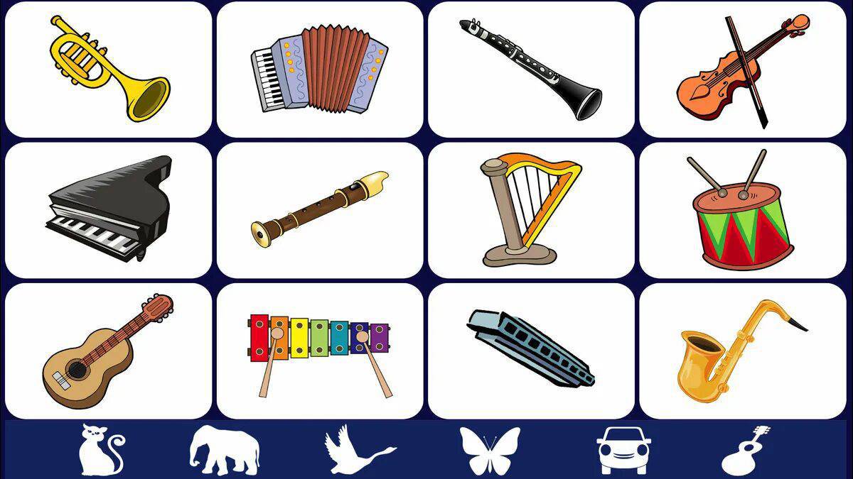 Музыкальные инструменты для детей с названиями #6