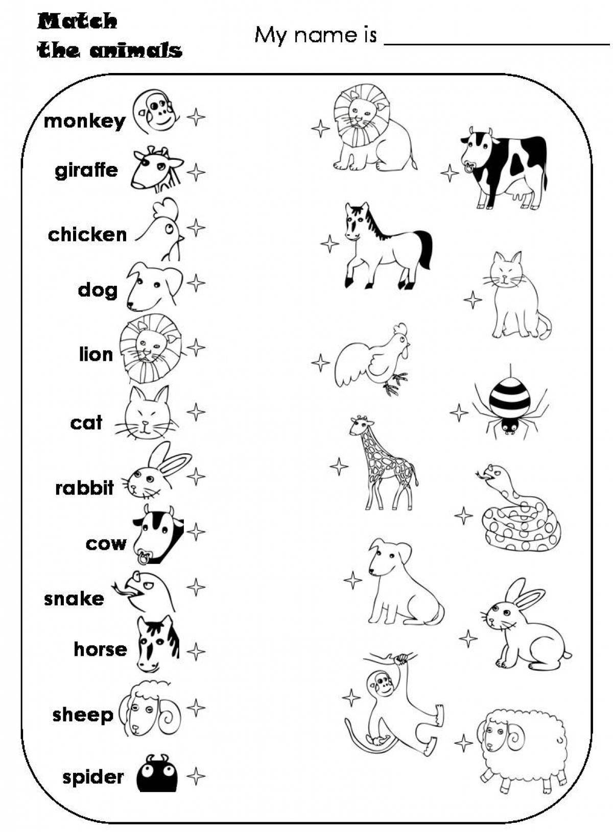 Английский язык соедини. Английский animals Worksheets for Kids. Животные на английском задания. Домашние животные на английском для детей задания. Задания про животных на английском.