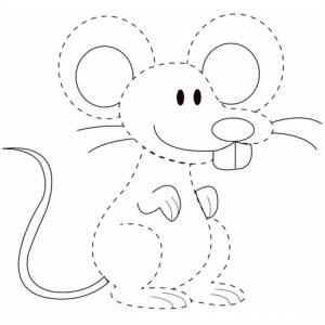 Раскраска мышка для детей 2 3 лет #17 #409077