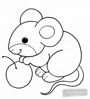 Раскраска мышка для детей 2 3 лет #34 #409094