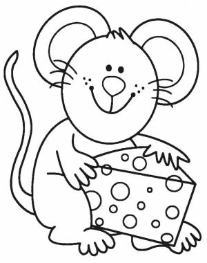Раскраска мышка для детей 3 4 лет #22 #409120