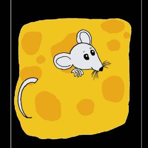 Раскраска мышка с сыром #2 #409284