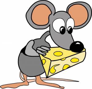 Раскраска мышка с сыром #3 #409285