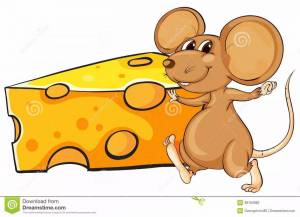 Раскраска мышка с сыром #7 #409289
