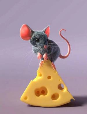 Раскраска мышка с сыром #20 #409302