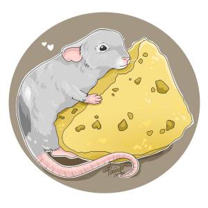 Раскраска мышка с сыром #34 #409316